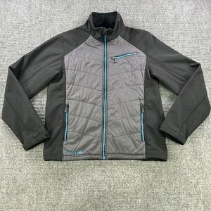 Cinch Bonded Hybrid Jacket‎ Black Gray Full Zip Mens Large Western Workwear